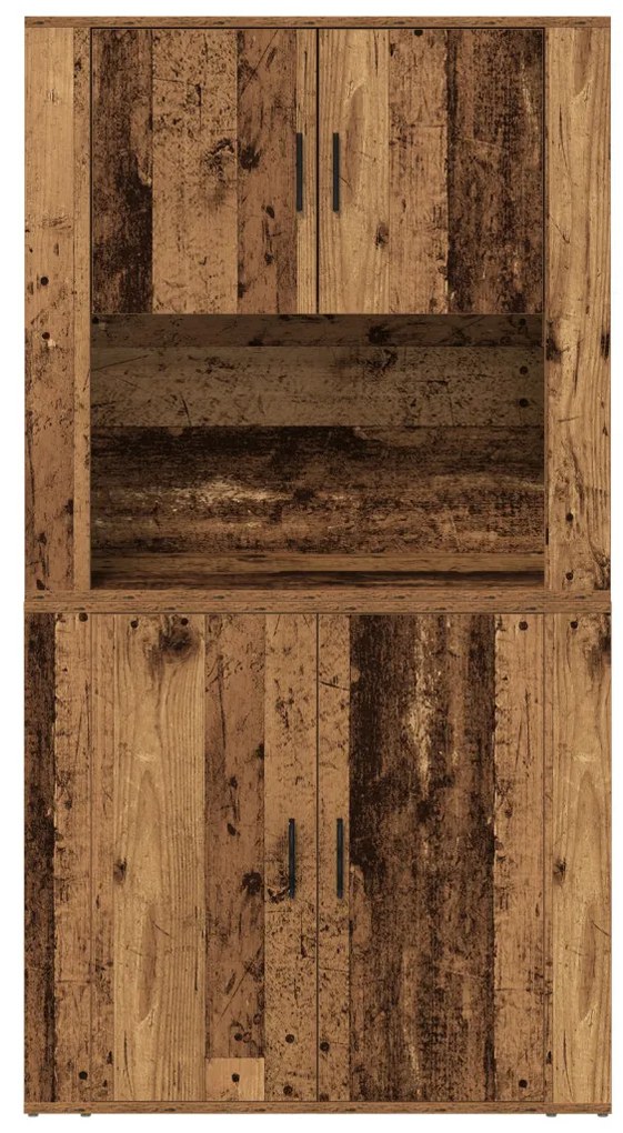 Magas szekrény Régi fa 80x33x150 cm Műszaki fa