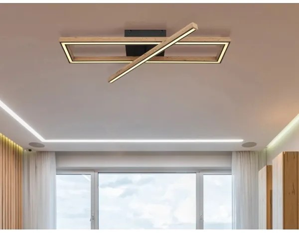 Globo 67287D1 - LED mennyezeti lámpatest MANDERA LED/36W/230V barna