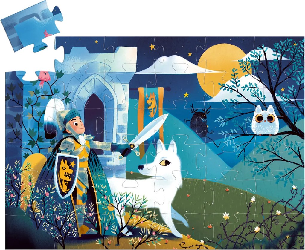 Formadobozos puzzle - Telihold lovagja, 36 db-os - Full moon knight