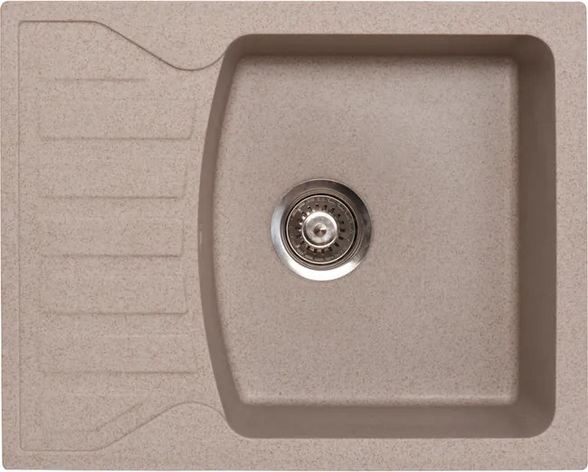 Quadro M Metalac 144120 Gránit Mosogatótálca - Extra mély, Csepegtetőtálcás, Bézs