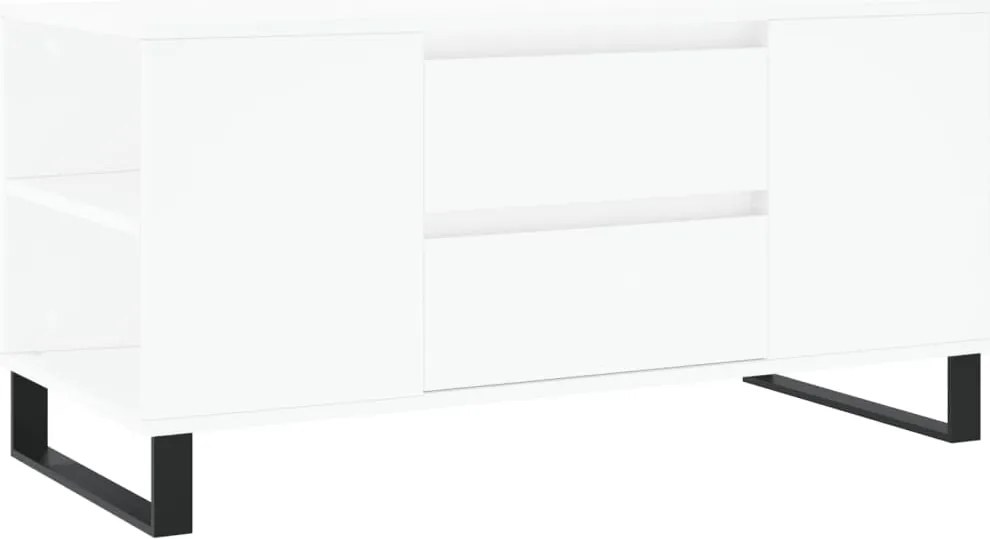 vidaXL fehér szerelt fa dohányzóasztal 102x44,5x50 cm