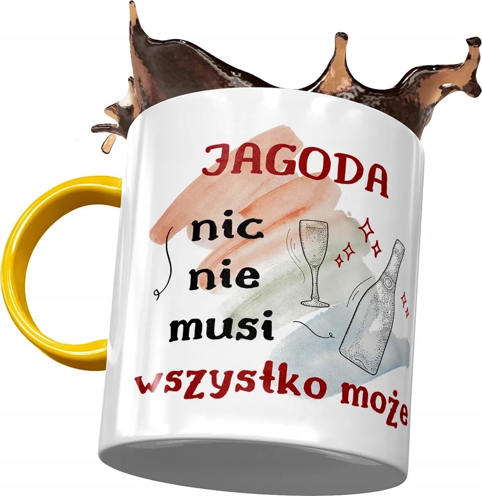 Sárga Bögre Bogyó Feleség Barátnő Ajándék Nyomtatott Fotóval