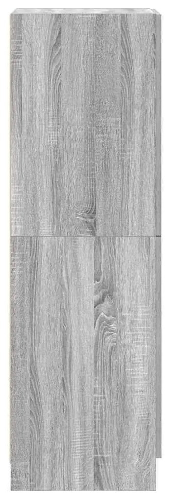 vidaXL szürke sonoma színű szerelt fa konyhaszekrény 38x41,5x131,5 cm