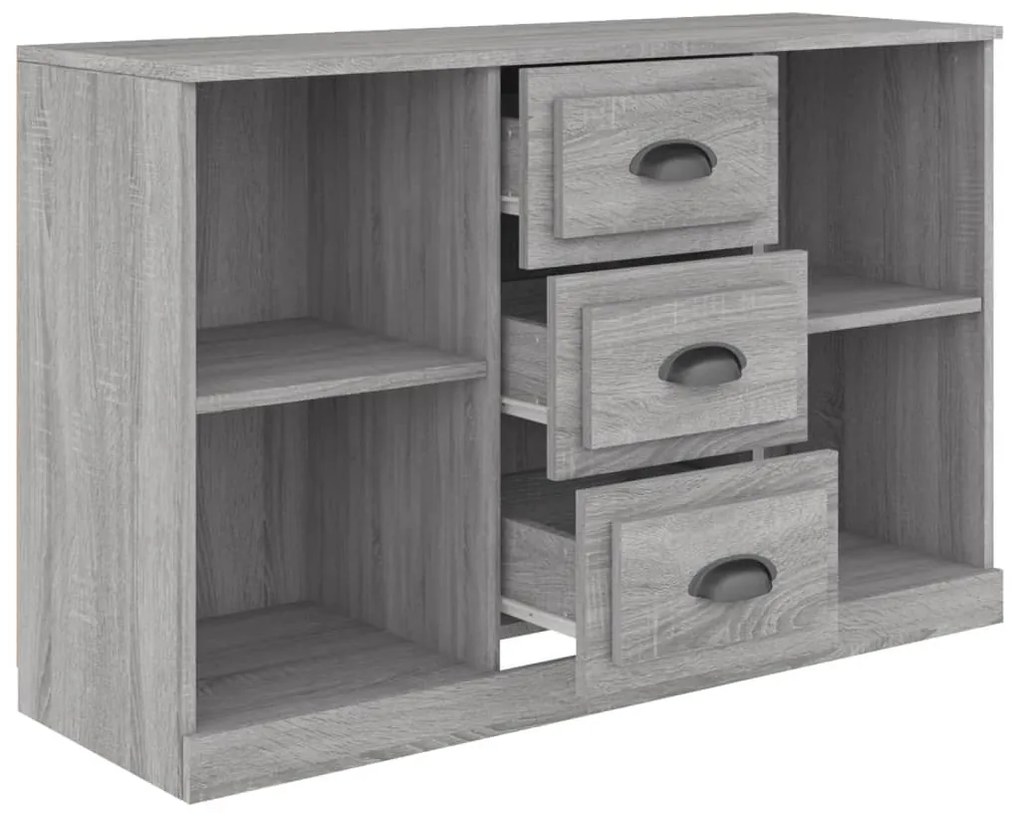 szürke sonoma színű szerelt fa tálalószekrény 104,5x35,5x67,5cm