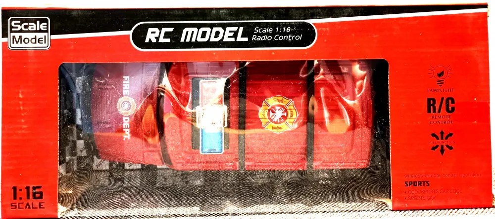 Tűzoltósági Hummer Terepjáró RC Távirányítós Tűzoltó Játék Autó 23 Cm 27Mhz 3.6V akku