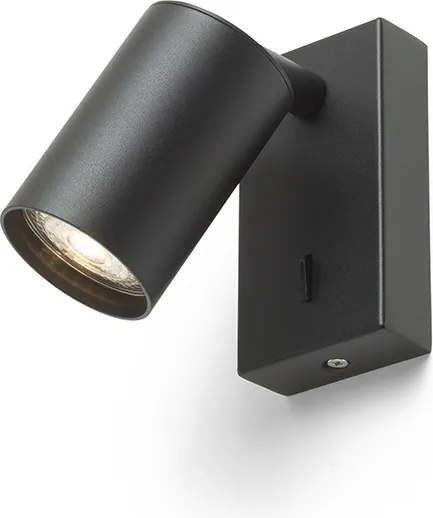 RENDL DUDE nástěnná černá 230V LED GU10 9W