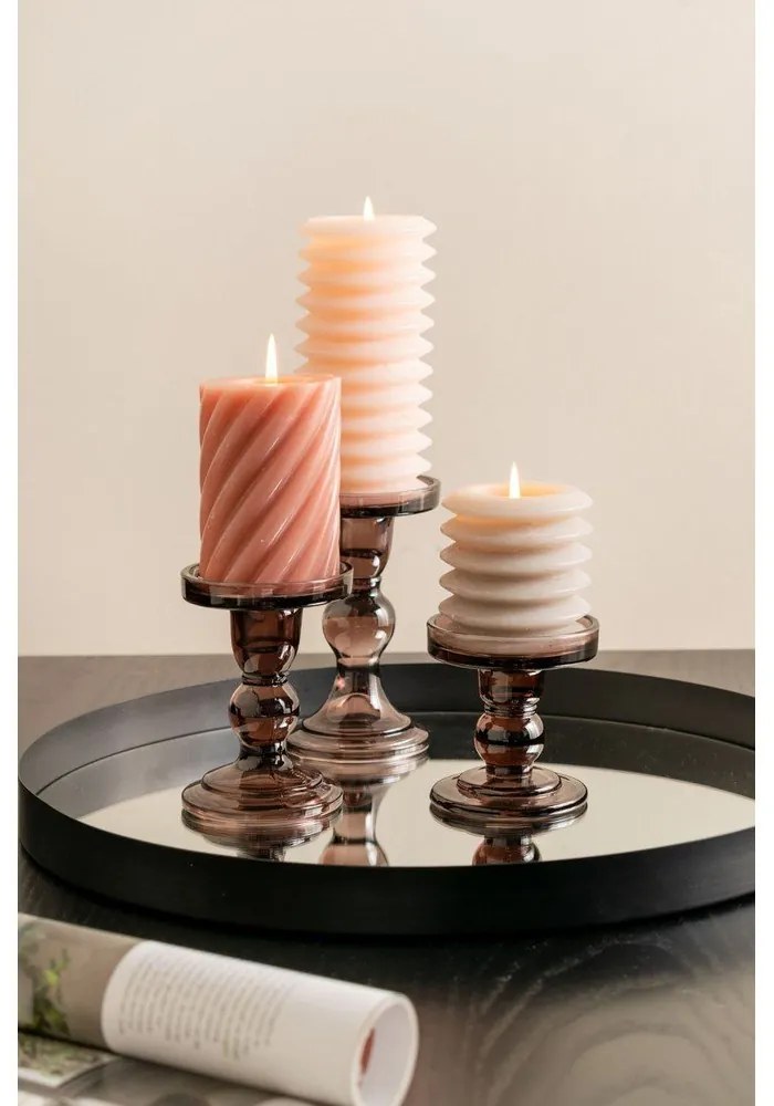 Art barna üveg gyertyatartó - PT LIVING