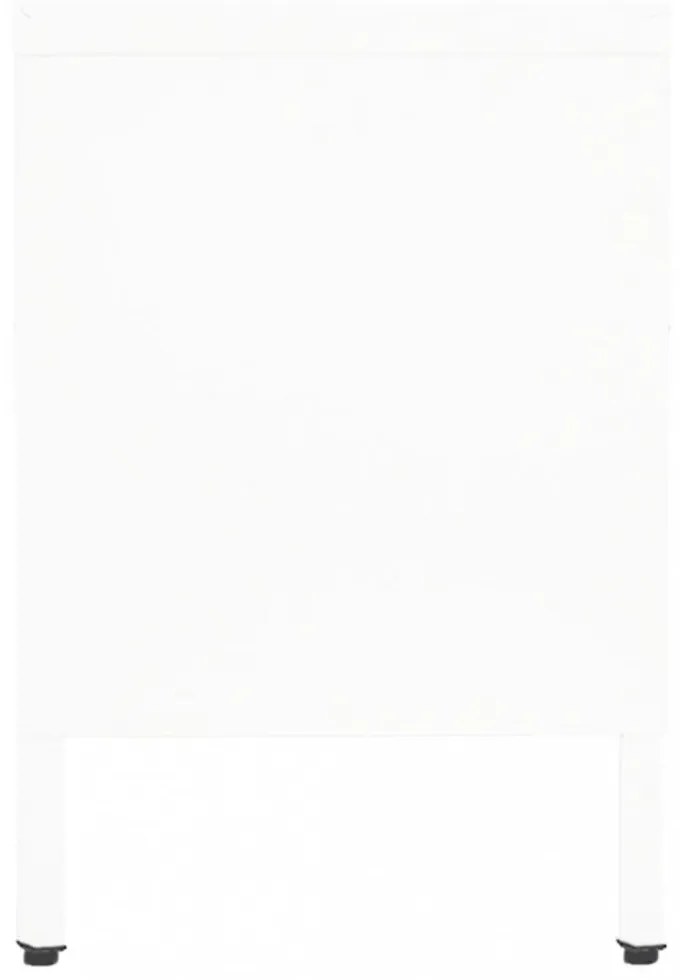 fehér acél és üveg TV-szekrény 90 x 30 x 44 cm
