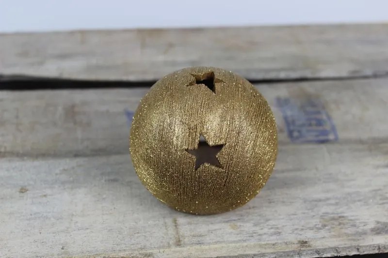 Arany kerámia gyertyatartó kicsi