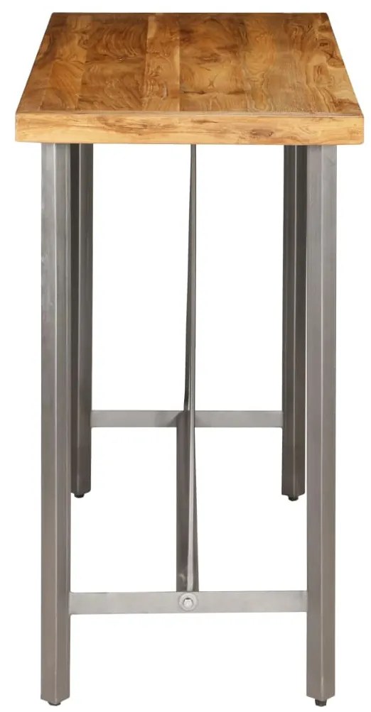 Tömör újrahasznosított tíkfa bárasztal 120x58x106 cm