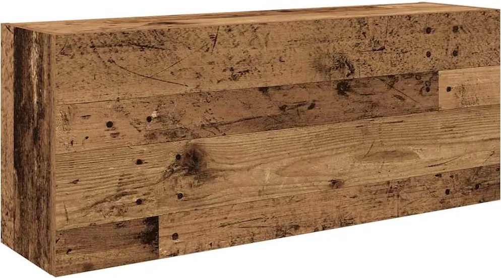 vidaXL antik fa színű szerelt fa fali fürdőszobaszekrény 100x25x40 cm