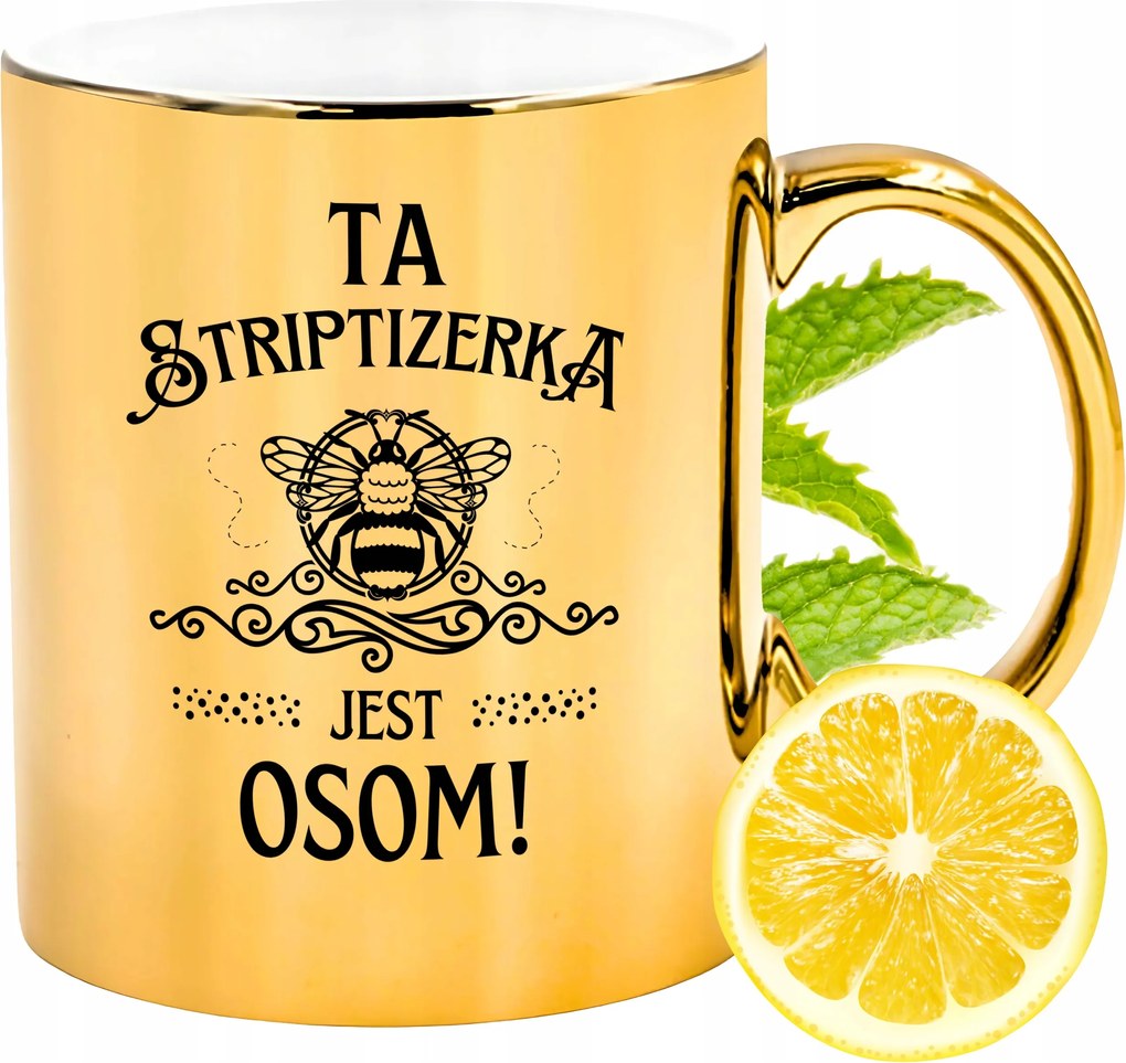 Prémium Arany Csillogó Bögre Sztriptíz Ajándék Nyomtatott Fotó