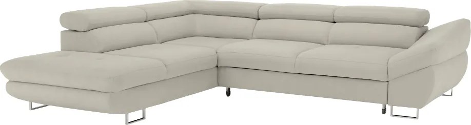 Sarokülőgarnitúra, szürke-bézs taupe, balos, FABIA