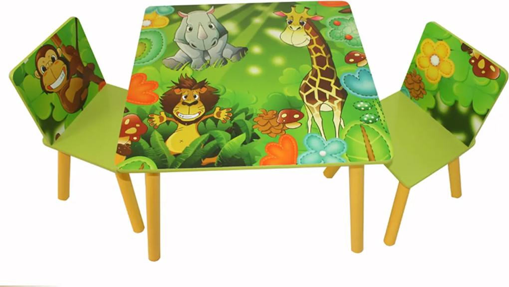 Gyerek asztal székekkel JUNGLE