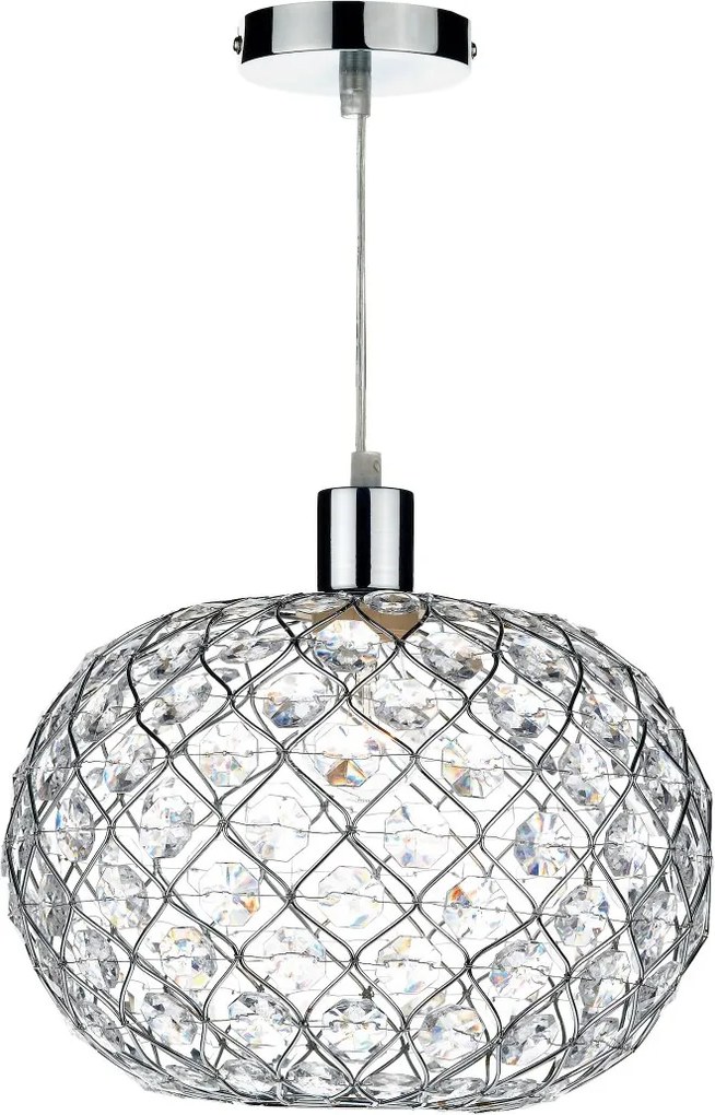 Dar Lighting glamour modern függeszték juanita csiszolt króm darjua6550