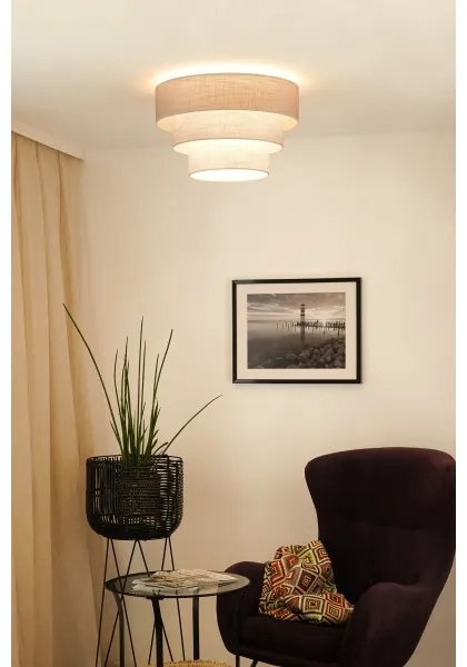 Brilagi - Mennyezeti lámpa ALASKA LUNETA 1xE27/15W/230V átm. 45 cm szürke/krémes