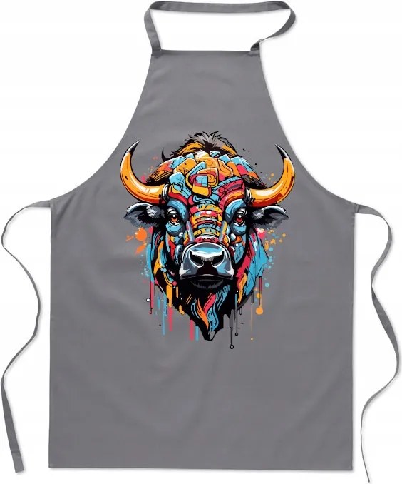 Konyhai kötény Színes Bika Konyha Étterem Ajándék