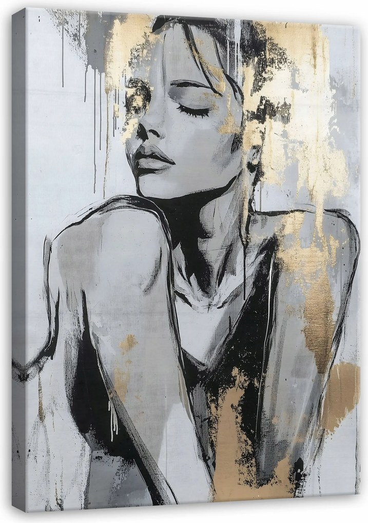 Vászonkép Modern Nő Arc Vászon Fal A Nappali Hálószobájába 100x70