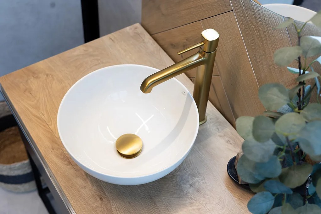 Laveo Pola, magas mosdócsaptelep h-297, arany matt, LAV-BAP_G2NB