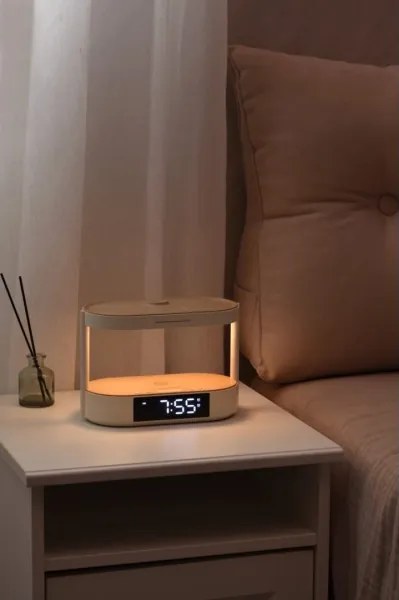 Immax 09111L - LED dimmelhető asztali lámpa ébresztővel és töltővel TRIPLE DOCK LED/1,5W/5V