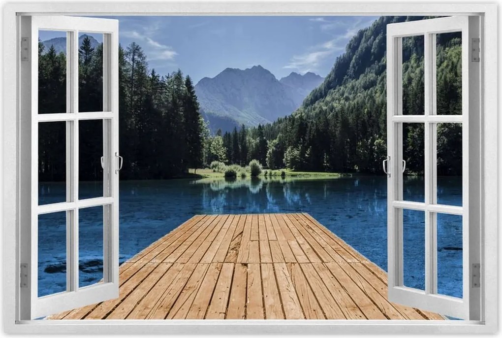 Poszterek 90x60 Fa móló a hegyekben