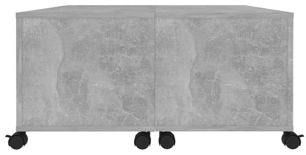 betonszürke szerelt fa dohányzóasztal 75 x 75 x 38 cm