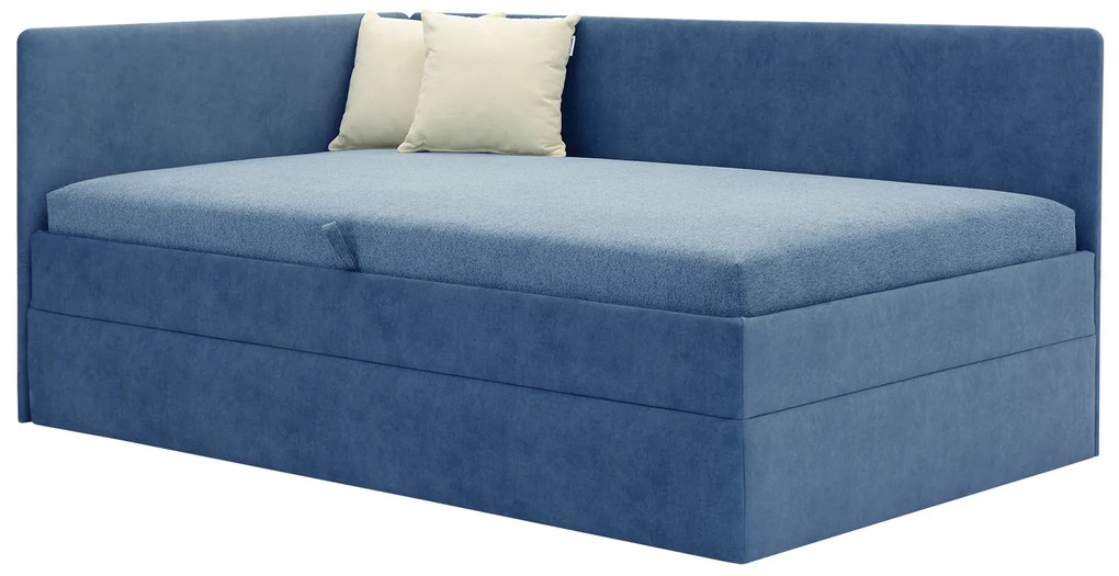 Egyszemélyes ágy 110 cm Optoman (kék) (ágyráccsal és matraccal) (tárolóhellyel). Akció -14%. 1098580