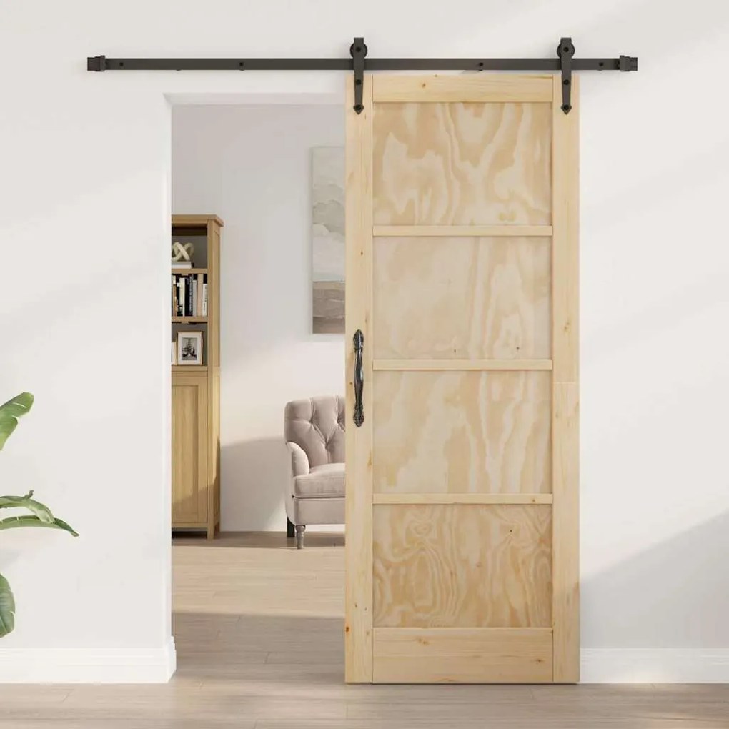 Csúszó ajtó Egyéb ORKDAL Természetes és fekete 78 x 202 cm