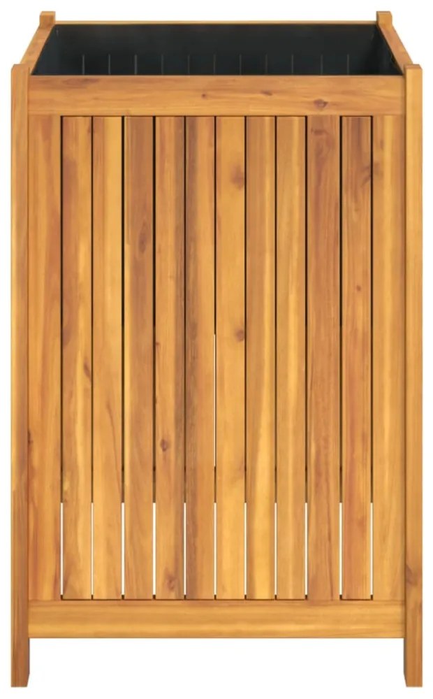 tömör akácfa kerti virágtartó béléssel 50 x 50 x 75 cm