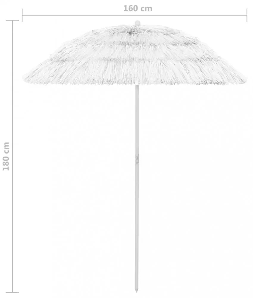 fehér hawaii stílusú strandnapernyő 180 cm
