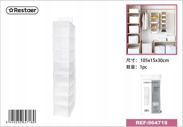 Szekrényrendező Fehér nem szőtt 8 szint