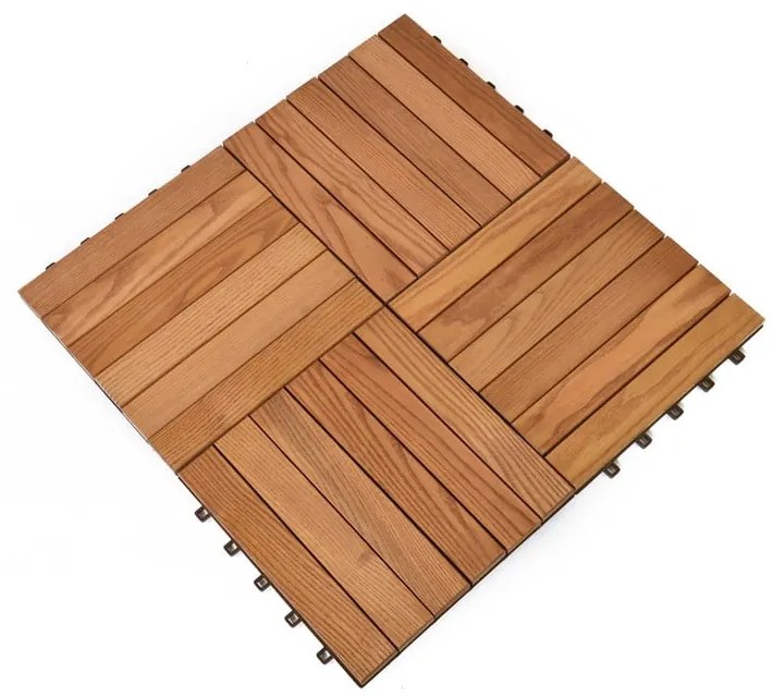 Kőrisfa padlóburkolat szett 6 db-os Thermowood - Rojaplast