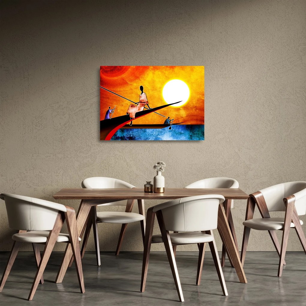 Egy korabeli ősi festmény képe (üvegen) (70x50 cm)
