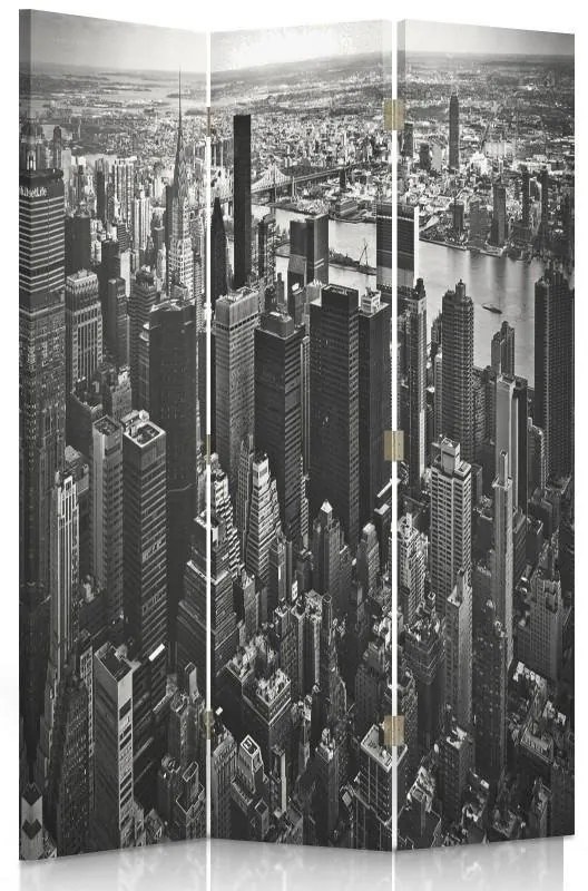 Gario Paraván Manhattan fekete-fehér színben Méret: 110 x 170 cm, Kivitelezés: Klasszikus paraván