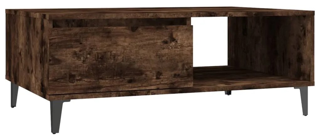 Füstös tölgy színű fatermék dohányzóasztal 90 x 60 x 35 cm