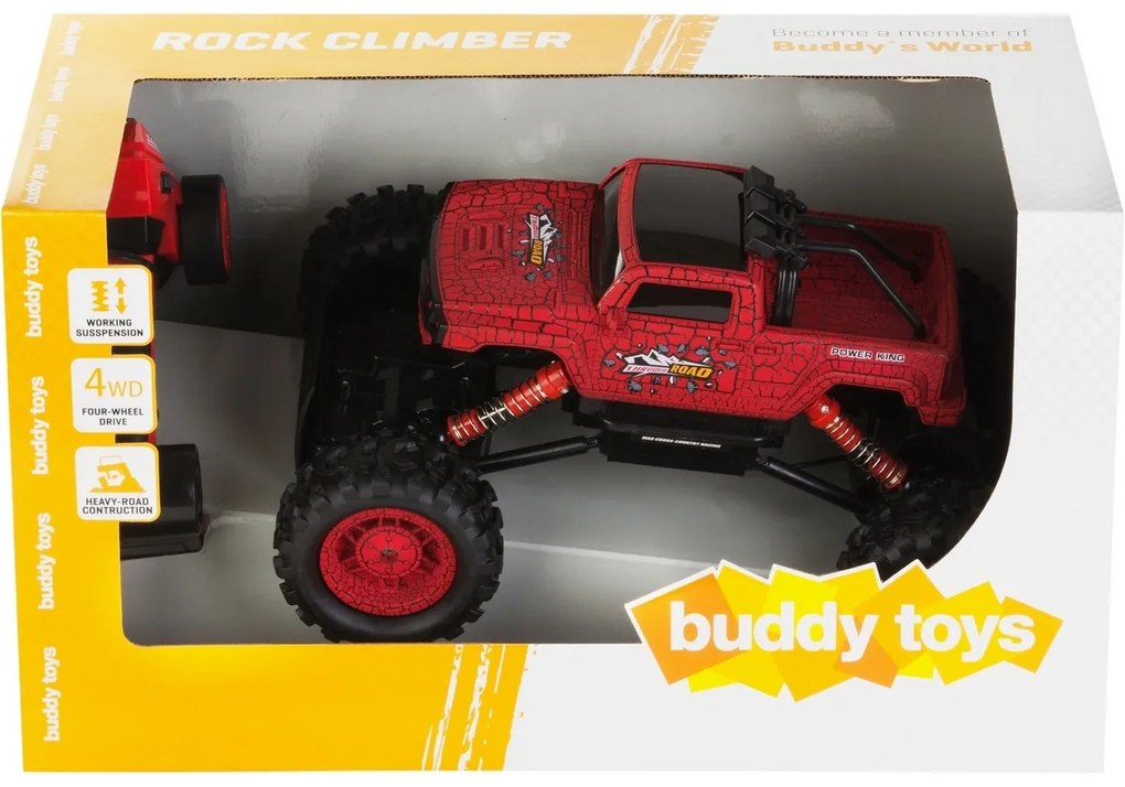 Buddy Toys BRC 14.614 RC Rock Climber távirányítósautó, piros