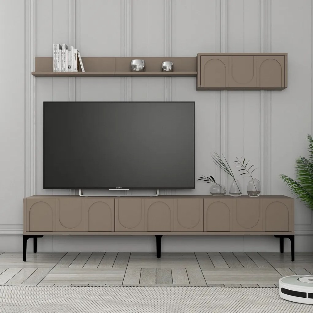 Lyon TV-állvány, fekete, 180 cm – TR845HCT5585