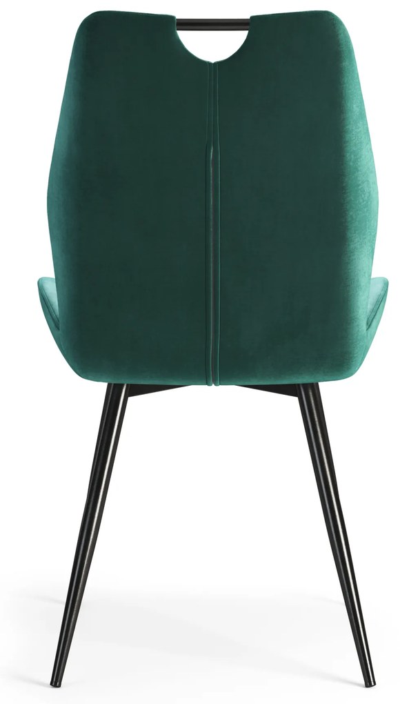 MAZZONI EXPORT ARNO Zöld (Bluvel 78 szövet) - MODERN KÁRPITOZOTT ÉTKEZŐSZÉK NAPPALIBA/ÉTKEZŐBE VELVET FOGANTYÚVAL