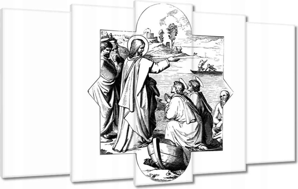 Vászonkép 100x60 Jézus a halász Halászhajó