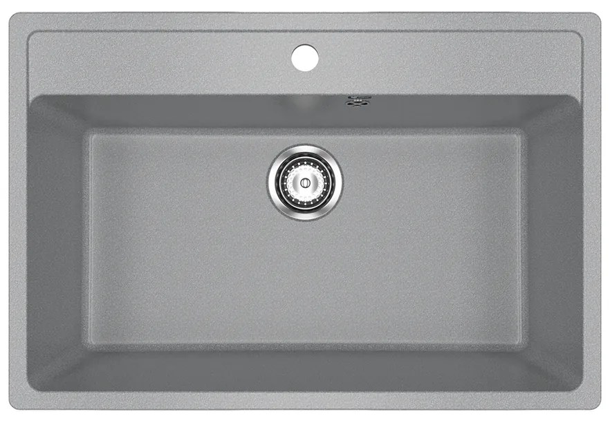 Ulgran U-600-342 Gránit Mosogatótálca - Egymedencés, Téglalap, Extra széles, Grafit