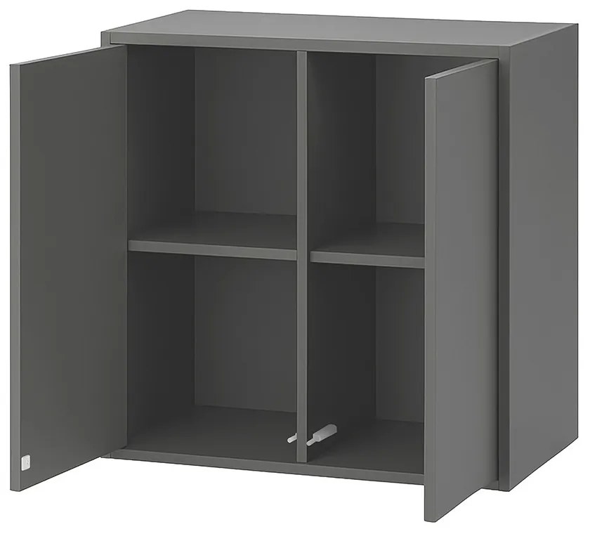 Boxie 2 ajtós fali szekrény 80x80x37 cm antracit