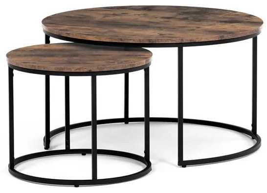 Dohányzóasztal 80 × 80 × 45 cm, MDF, öregfa AF-3002 OLW