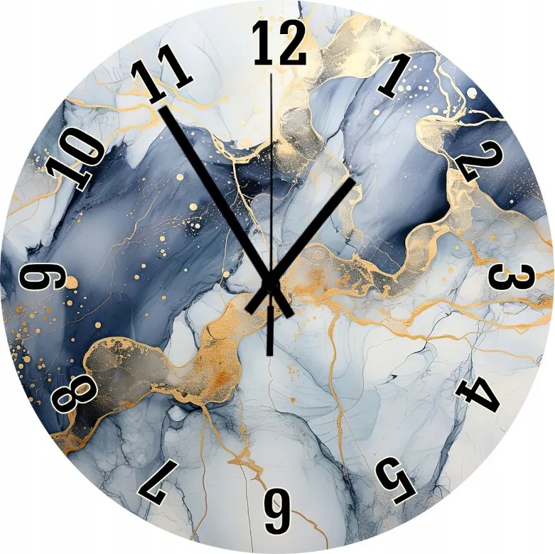Falióra Dekoratív full print Kék márvány arany 45 cm