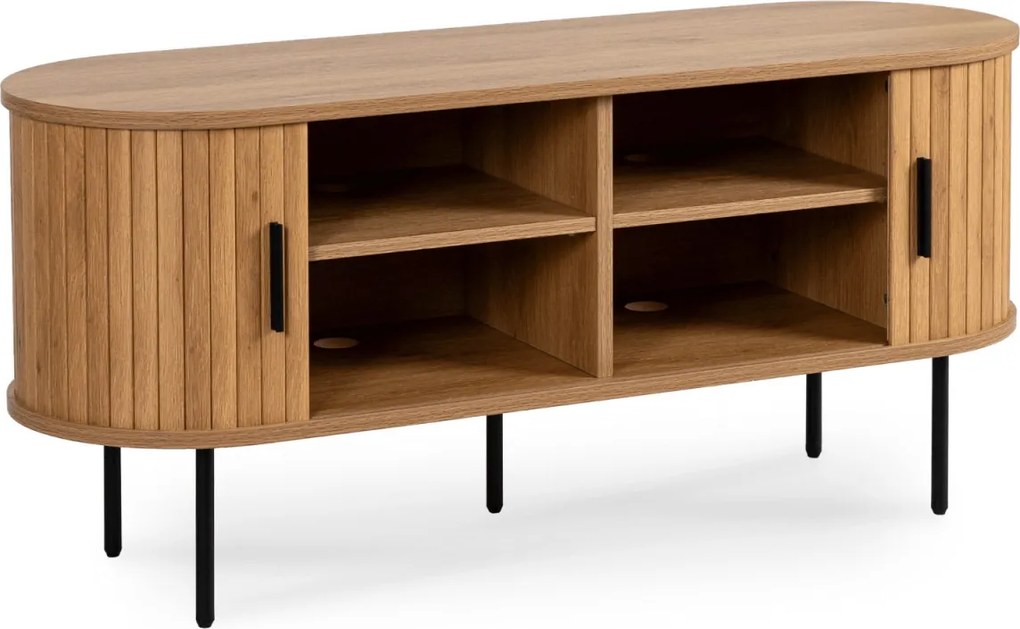 TV-szekrény 120 cm, 2 ajtóval, tölgy TRISH