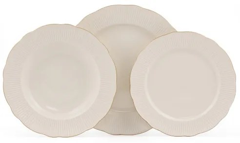 18 darabos étkészlet fehér/arany/porcelán