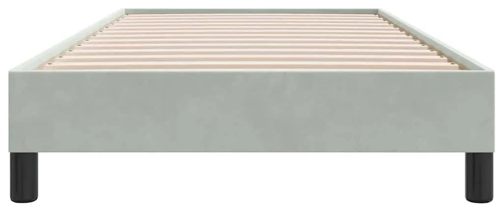 vidaXL világosszürke bársony ágykeret matrac nélkül 90x220 cm