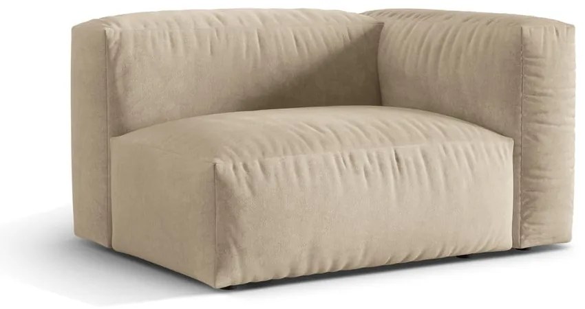 Bézs bársony kanapé modul (jobb oldali) Martina – Micadoni
