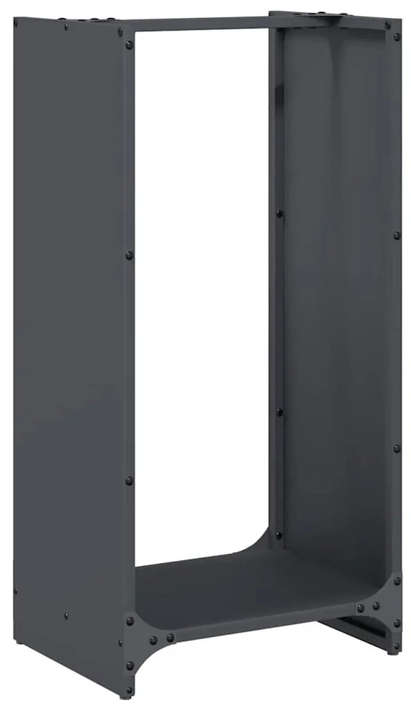 vidaXL antracitszürke hidegen hengerelt acél tűzifatároló 40x30x80 cm