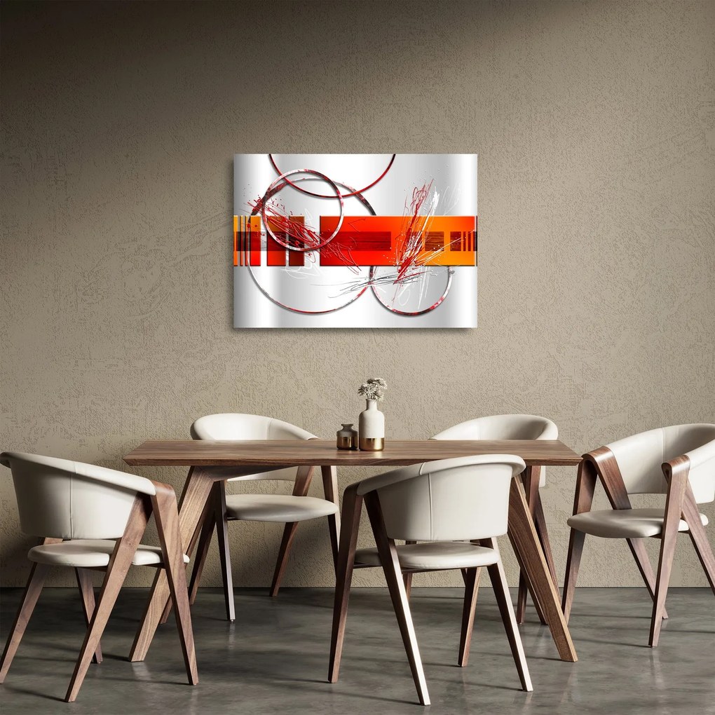 Absztrakt kép (üvegen) (70x50 cm)