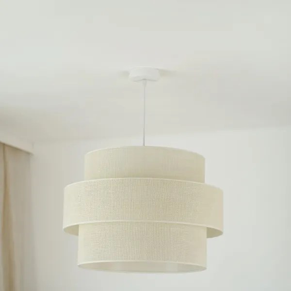 Brilagi - SPACE YUTE lógó 1xE27/15W/230V, 50 cm, krémfehér/fehér